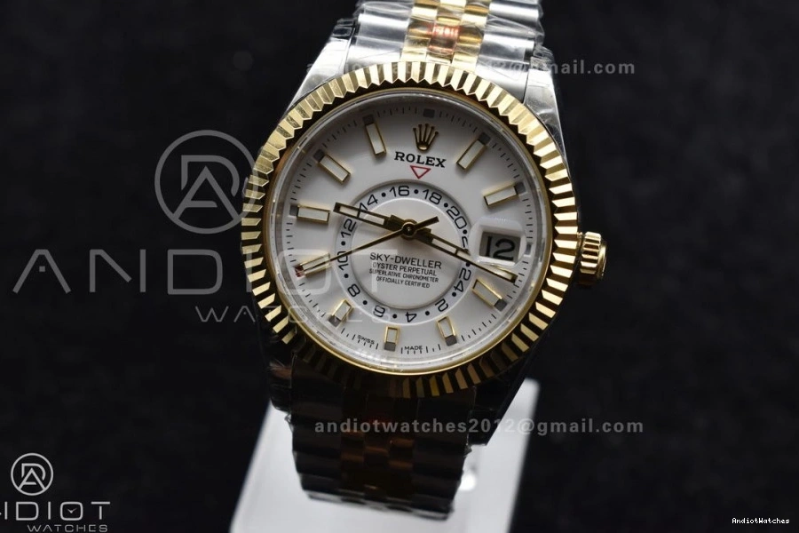 A23J Edition Bracelet Dial YG YG SS SS EasyCare Noob Skydweller White 1113 Best On 0104